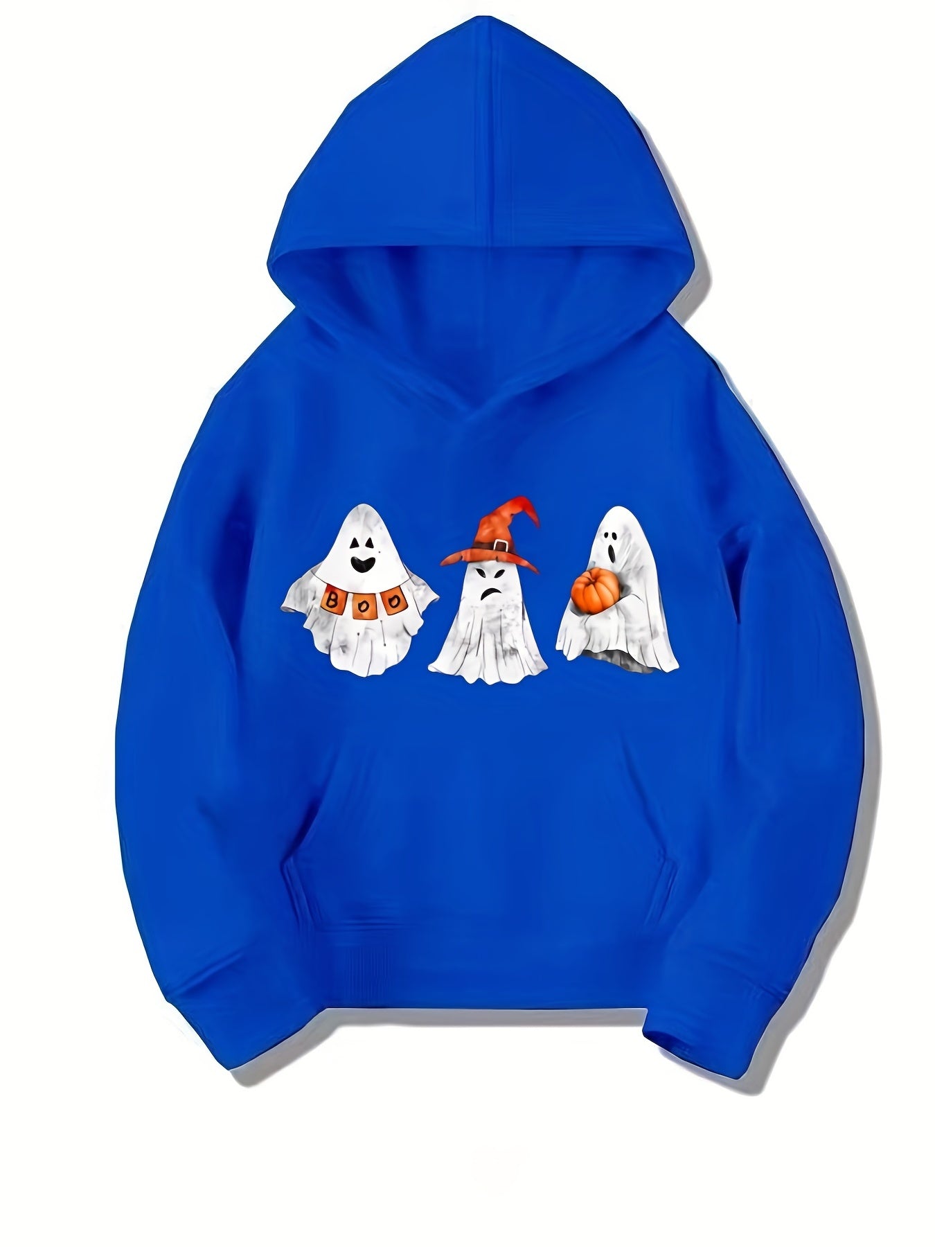 Ghost Pattern Hoodie for Girls Halloween Party Sweatshirt Top