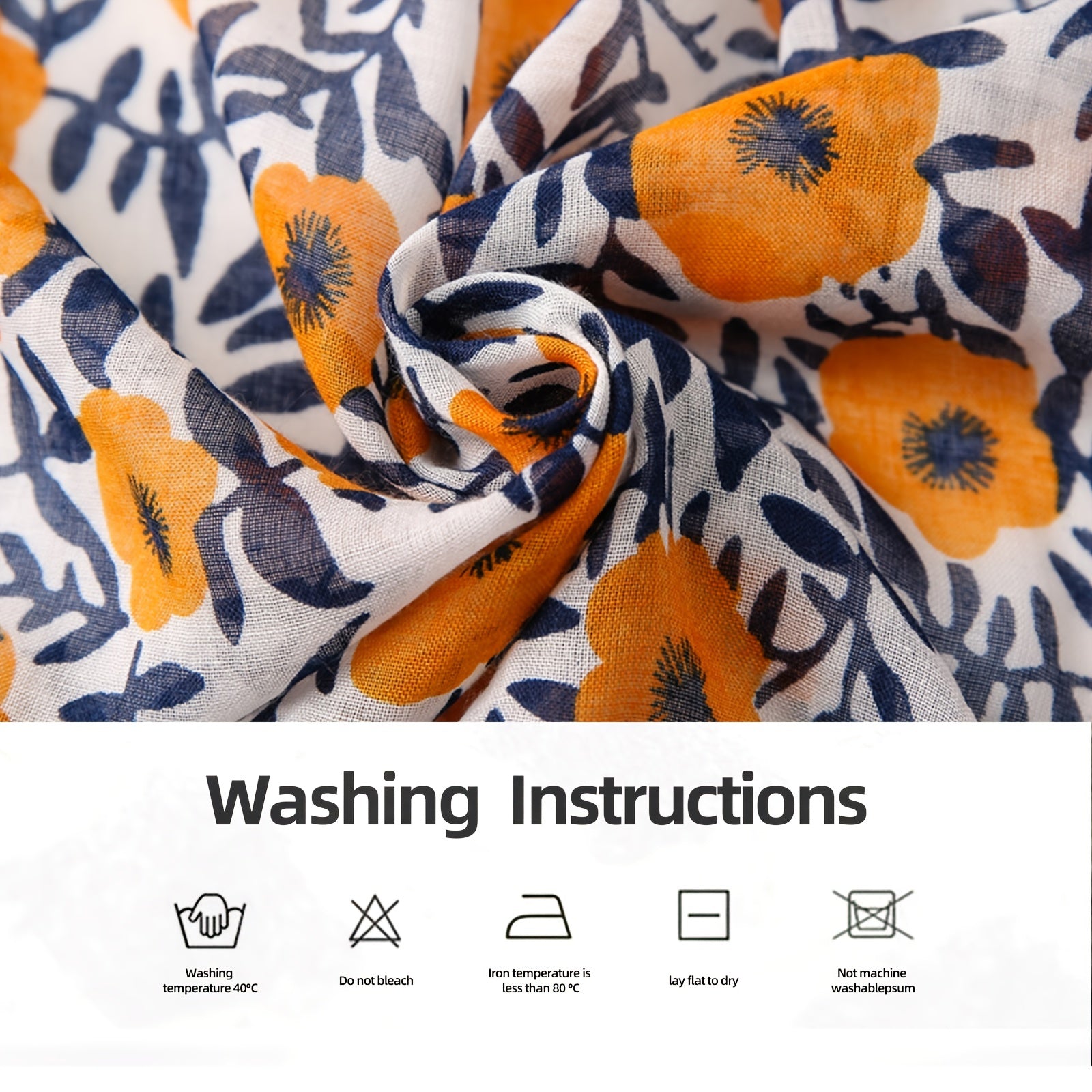 Cotton Linen Feel Scarf Long Shawl Lightweight Soft Scarf Women