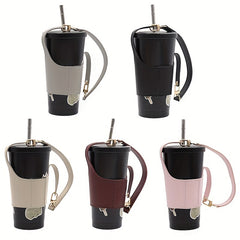 PU Leather Coffee Cup Cover Hand Sleeve Anti-scalding Portable Holder