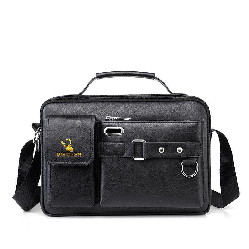 Men's Business PU Leather Messenger Bag