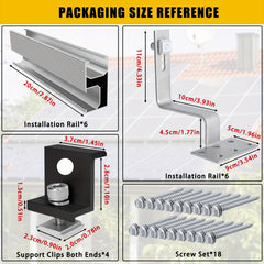 Solar Bracket Brick Roof Mounting Kit Extended Photovoltaic Mounting Rail