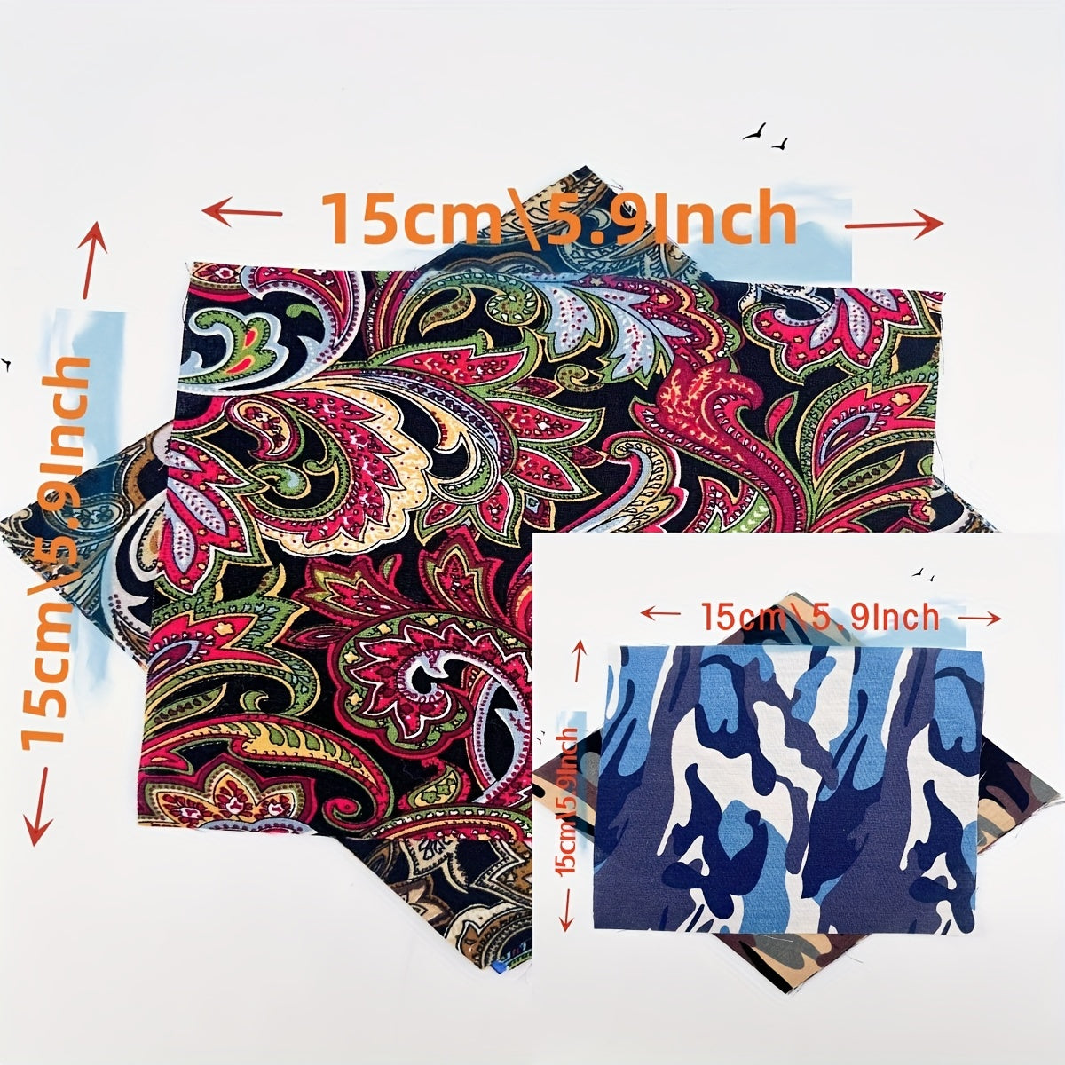 7 Pcs Small Square Patchwork Sewing Pure Cotton Cloth DIY Fabric Pack