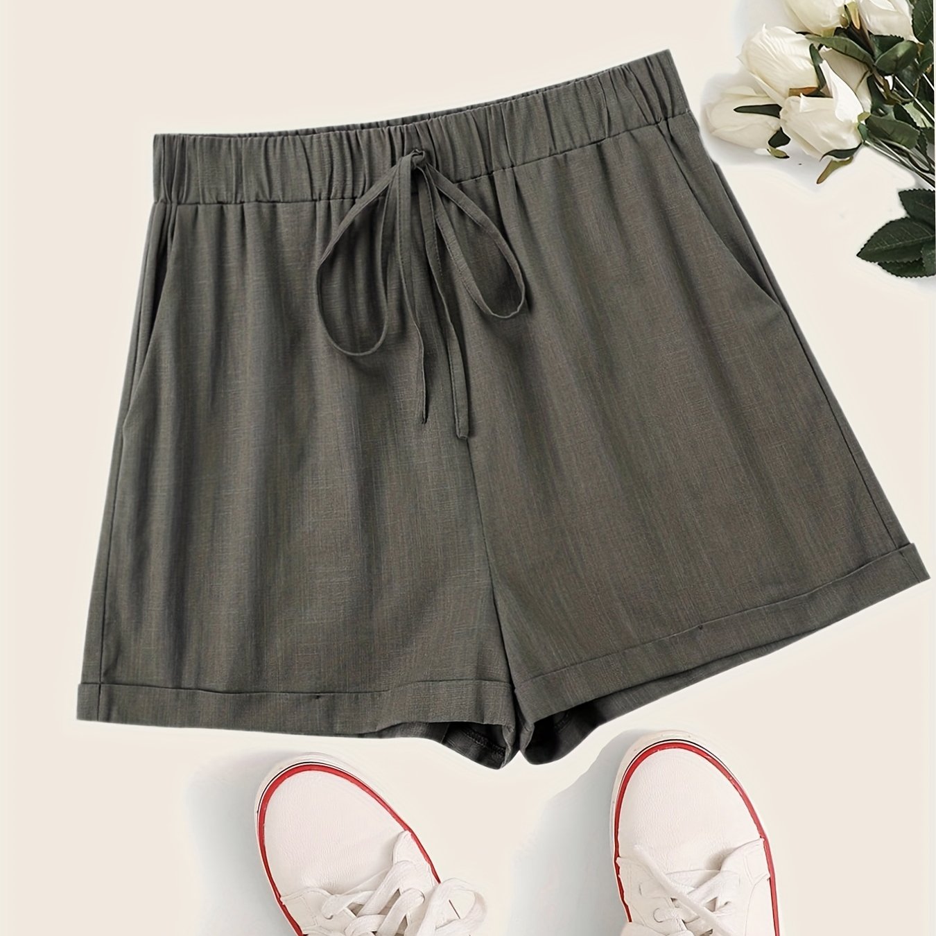 Women's Drawstring Shorts with Pockets