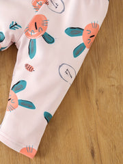 Baby Girl Cartoon Graphic Pajama Set