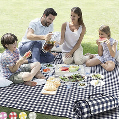 XL Waterproof Picnic Blanket Gingham Mat Beach Camping