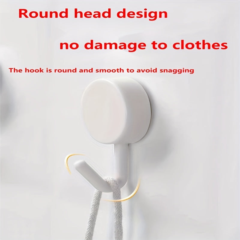 8pcs Non Marking Round Hooks for Wall Hanging and Bath Towels