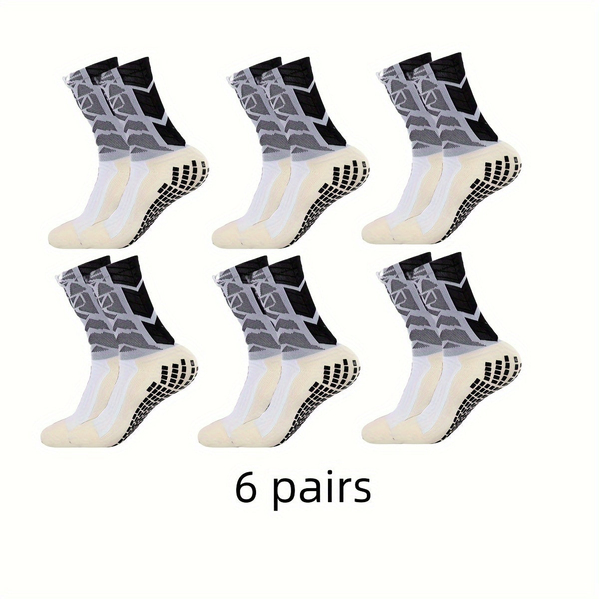 6 Pairs Men's Mid Crew Sport Socks Sweat-absorbing Comfy Breathable Socks