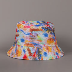 Colorful Ink Trees Bucket Hat Reversible Sun Hat For Women