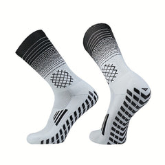 Men's Soccer Socks Non slip Grip Sports Crew Socks