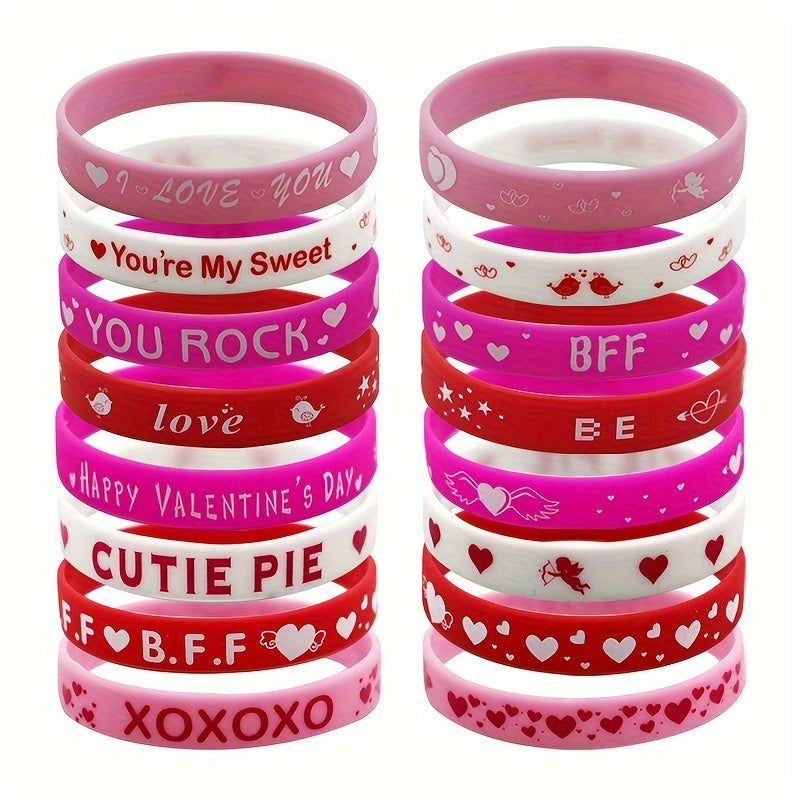 Heart Pattern Bracelet Silicone Party Gift Holiday Bracelet