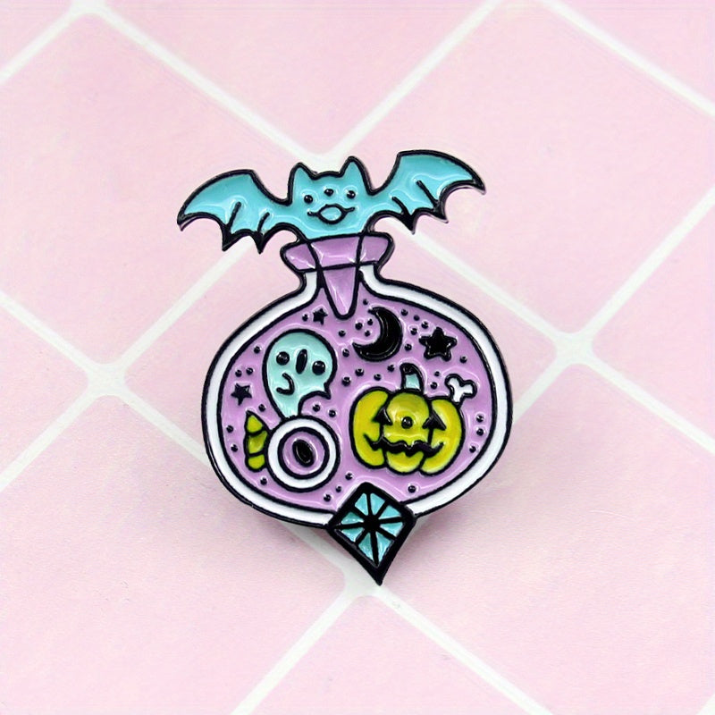Halloween Magic Bottle Enamel Brooch for Clothes Bags