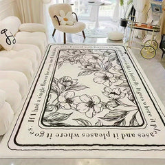 Soft Plush Floral Area Rug for Living Room Bedroom Bedside
