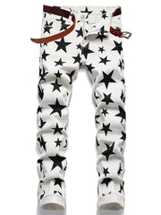 Men's Slim Fit Allover Print Jeans
