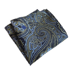 5 Assorted Mens Silk Pocket Square Handkerchiefs Set 25.4x25.4cm