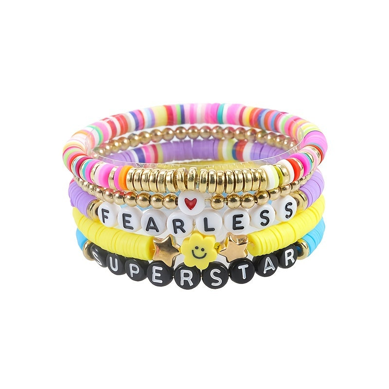 Boho Layering Bracelet Stretch Beaded Wristband