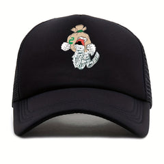 Unisex Breathable Adjustable Baseball Cap with Cartoon Embroidery