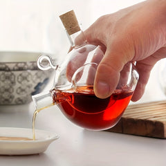 Double Layer Vinegar Dispenser Glass Olive Bottle