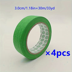 4pcs Bulk Green Washi Tape 1.18in x 33yd Paint Tape