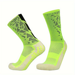 Men's Soccer Socks Non slip Thickened Football Socks Grip Crew Socks