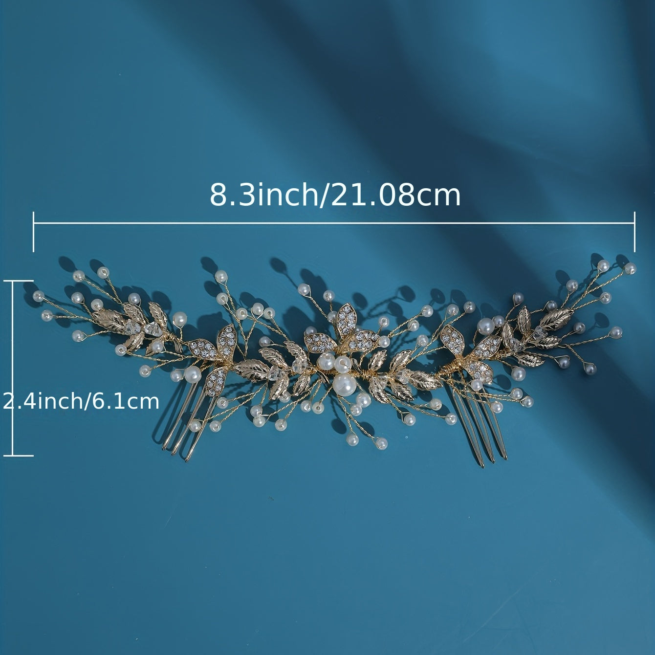 Leaf Shape Hairpin Faux Pearl Jewelry Bridal Wedding Hair Accessories