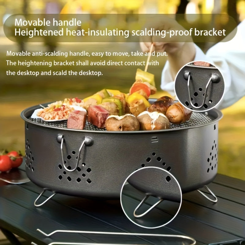 Portable Folding BBQ Grill for Camping and Picnic