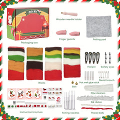 10pcs Wool Needle Felting Kit with English Instruction for Beginner