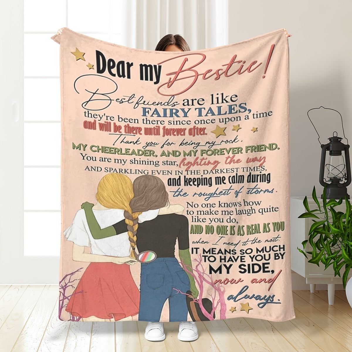 Christmas Decoration To My Bestie Friendship Blanket Birthday Gift For Girls