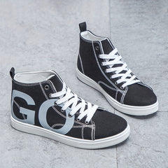 Men's High Top Canvas Shoes Lace Up