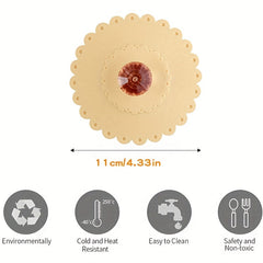 4pcs Acrylic Silicone Cup Lid for Coffee Mugs Water Bottles Glass Tumblers