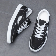 Men's Leaf Pattern Lace up Sneakers Breathable Skate Shoes