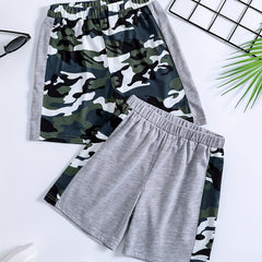 Boys Camo Comfort Shorts Quick Dry Drawstring Outdoor Wear