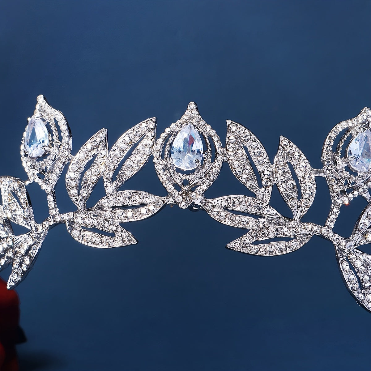 Rhinestone Baroque Crown Hairband Silver Tiara Wedding Birthday Hair Accessories