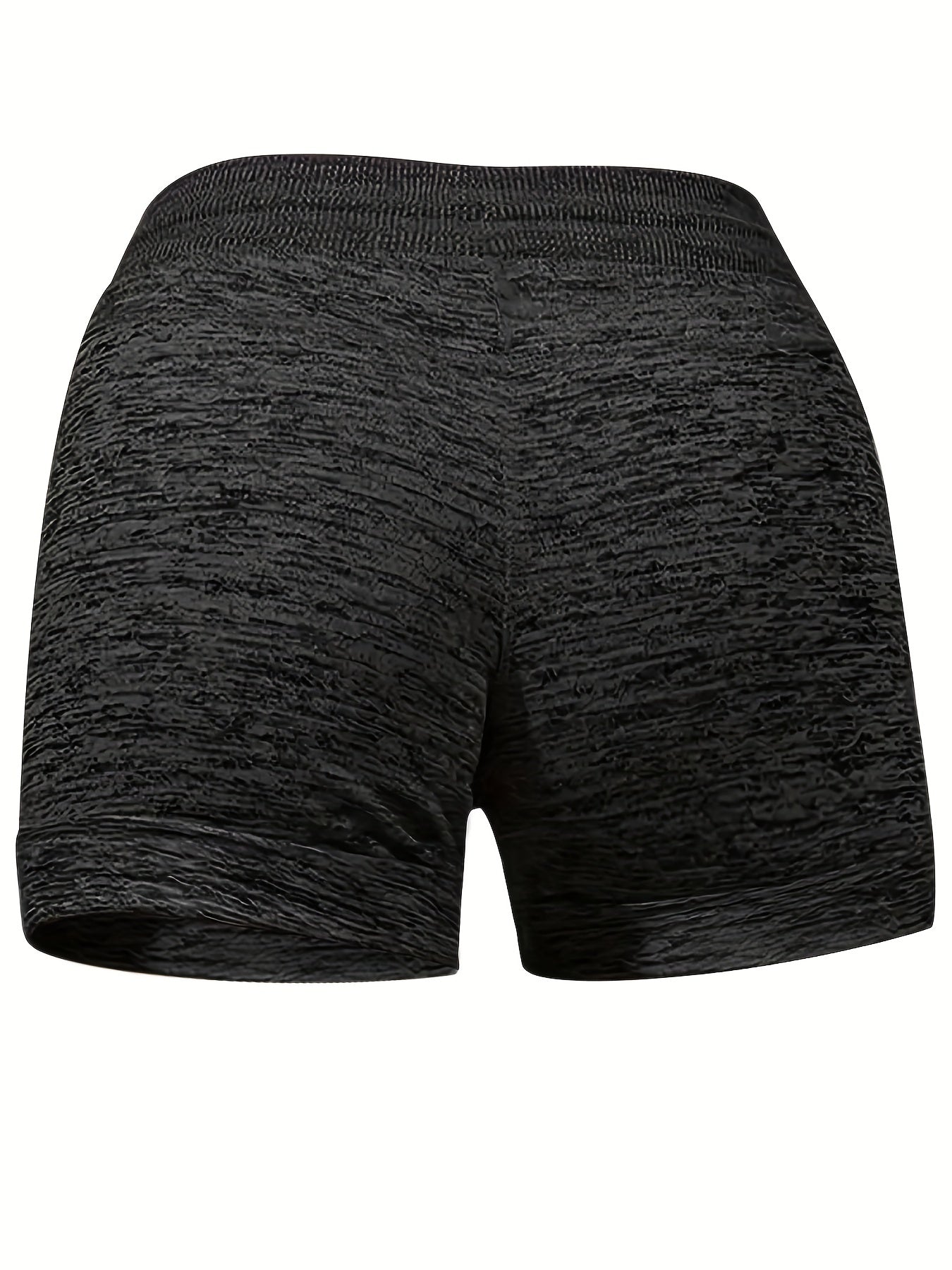 Heart & Letter Pattern Drawstring Shorts for Women
