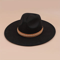 Vintage Western Felt Hat with Detachable Hat Band
