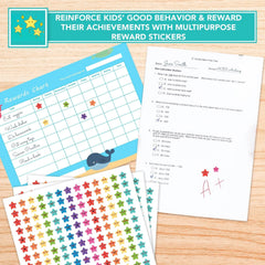1170pcs Star Stickers Happy Smile Face Stars Students Reward Chart