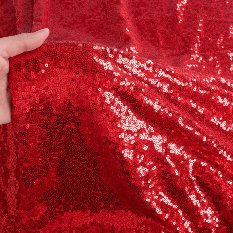 5 Yards Sequin Fabric Glitter Embroidery DIY Sewing Table Runner Tablecloth