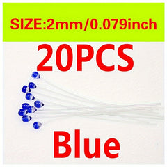 20pcs DIY Bionic Eye Fly Hook Binding Materials 2mm 3mm Fly Fishing Tying