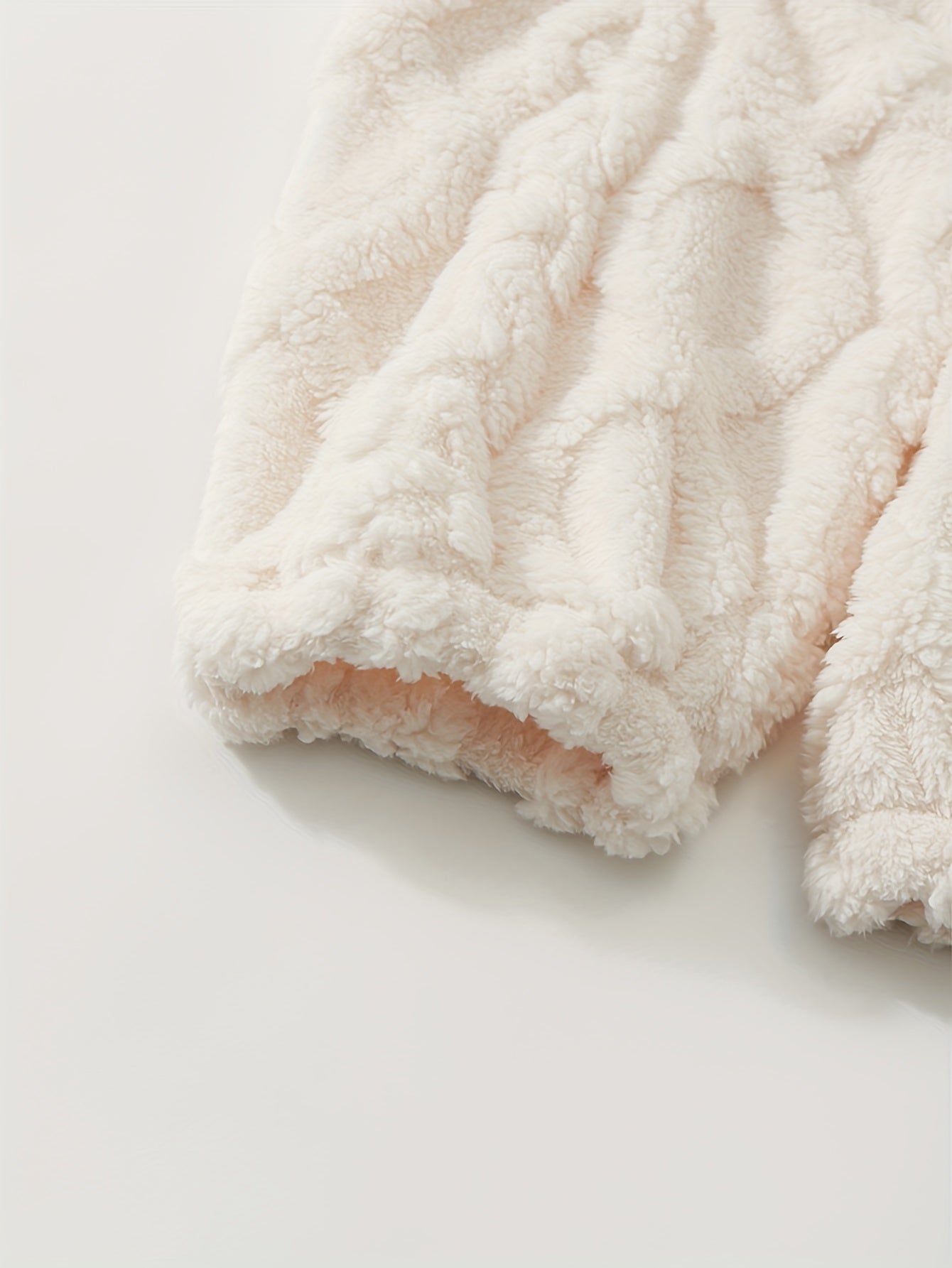 Fuzzy Pajama Set Zip Top & Pants Women's Sleepwear