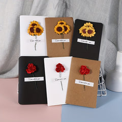 Dried Flower Greeting Cards - Anniversary Business Couple Student Message