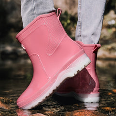 Women's Waterproof Rain Boots Non Slip Lightweight Rubber Work Shoes