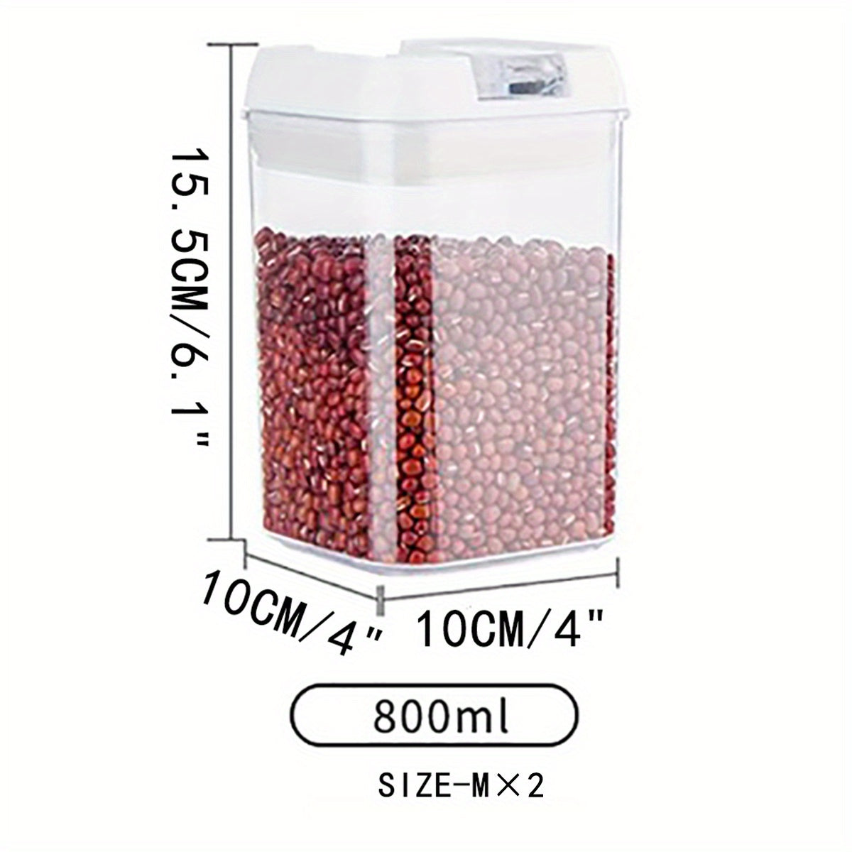 3pcs Food Storage Container Set With Seal Lid Stackable Organizer