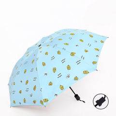 Foldable Lightweight Vinyl Windproof Duck Sunscreen Folding Umbrella
