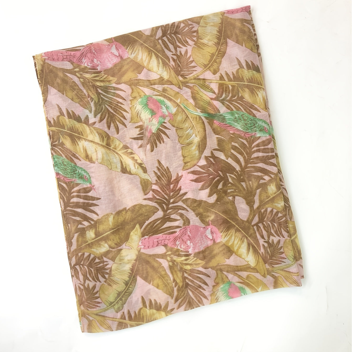 Rainforest Print Scarf Boho Voile Casual Shawl Classic