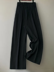 Ethnic Style Pants Women's Plus Floral Embroidery Wide Leg Trousers