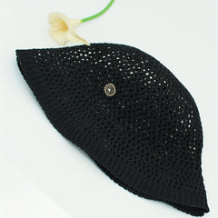 Breathable Crochet Bucket Hat for Women
