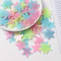 70pc 3D Luminous Star Wall Stickers Fluorescent Home Bedroom Room Decor