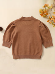 Cozy Knit Baby Sweater Long Sleeve Pullover Top