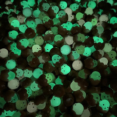 56pcs DIY Mini Eggshell Chicks Glow-in-the-Dark Resin Mini Toys