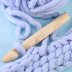 11pcs Wooden Crochet Hooks 25mm Wooden Handle Crochet Hook Bamboo Knitting Croch