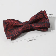Men's Business Groom Double Layer Bow Tie